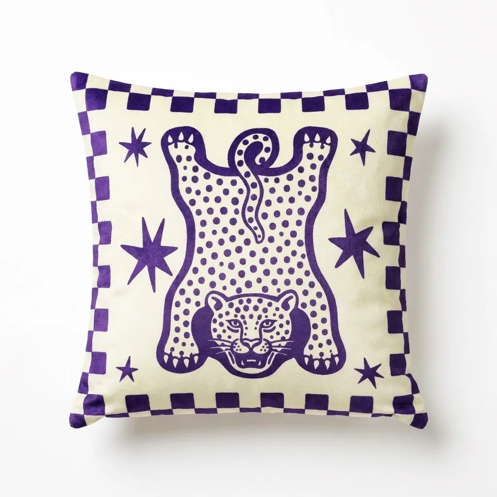 Mystic Panther – Premium Velvet Cushion Cover (16x16)