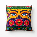 Truck Art Eyes – Premium Velvet Suede Cushion Cover (16x16)