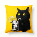 Lemonade Cat – Premium Velvet Cushion Cover (16x16)