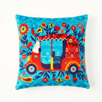 Boho Rickshaw – Premium Velvet Cushion Cover (16x16)