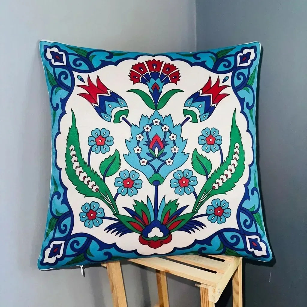 Ottoman Bloom – Premium Velvet Cushion Cover (16x16)