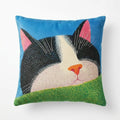 Peeking Paws – Premium Suede Cushion Cover (16x16)