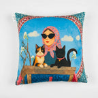 Cat Lady – Premium Suede Cushion Cover (16x16)