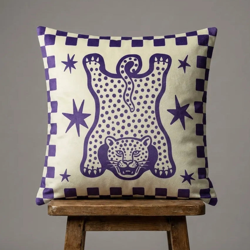 Mystic Panther – Premium Velvet Cushion Cover (16x16)