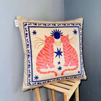 Cosmic Felines – Premium Velvet Cushion Cover (16x16)