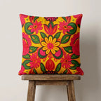 Marigold Bloom – Premium Velvet Suede Cushion Cover (16x16)