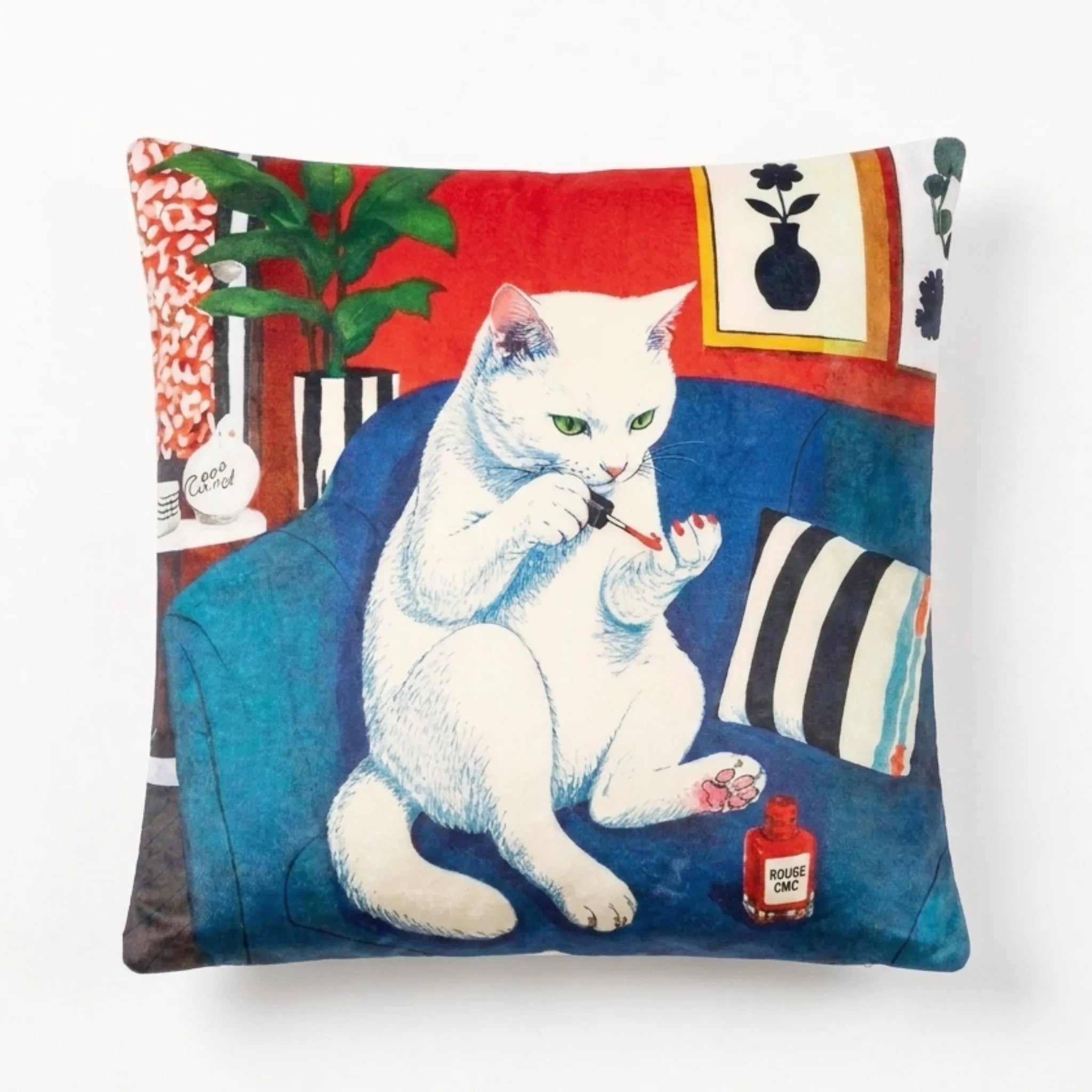 Pampered Paws – Premium Velvet Suede Cushion Cover (18x18)