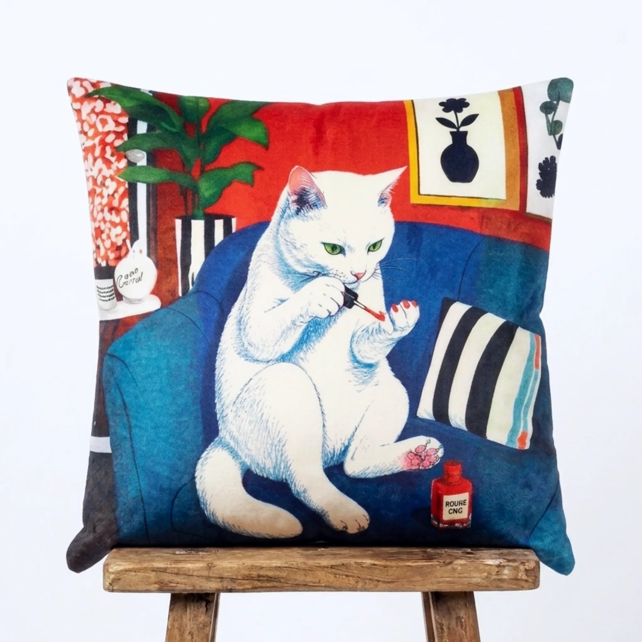 Pampered Paws – Premium Velvet Suede Cushion Cover (18x18)