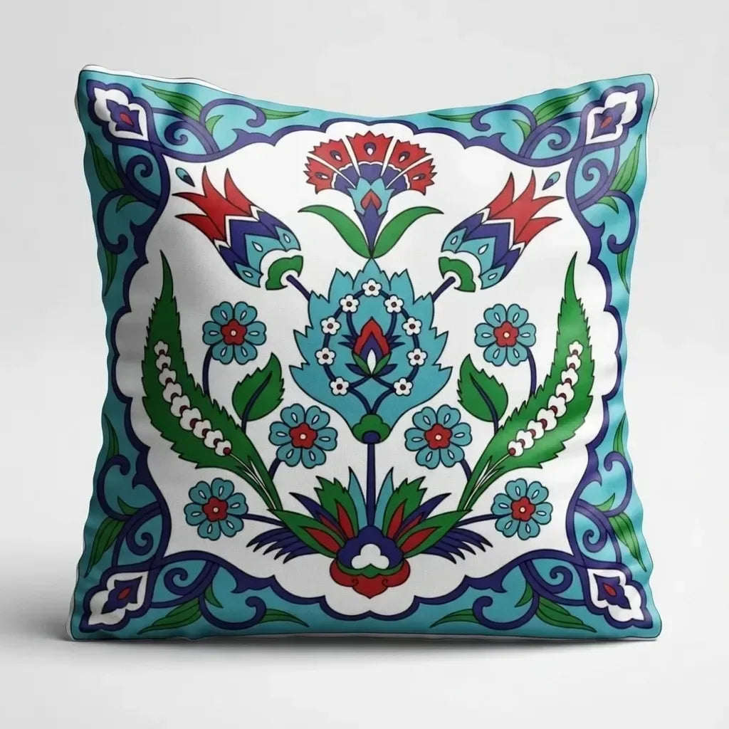 Ottoman Bloom – Premium Velvet Cushion Cover (16x16)